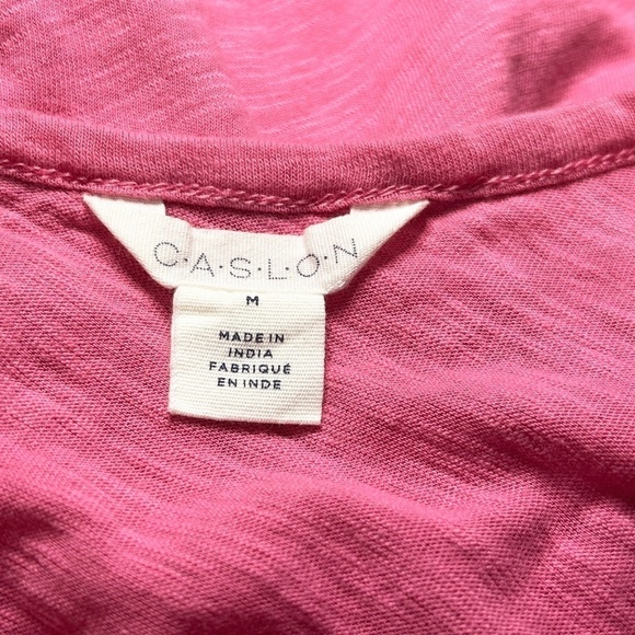 Caslon Top Tank Shirt Tunic Sustainable 100% Cotton Keyhole Bow Tie Back NWOT - Picture 9 of 12